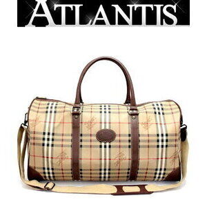 Burberry Boston bag handbag leather brown